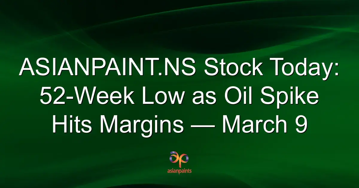 asian paints share price — IN news