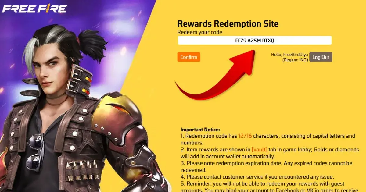 garena free fire max redeem codes today — IN news