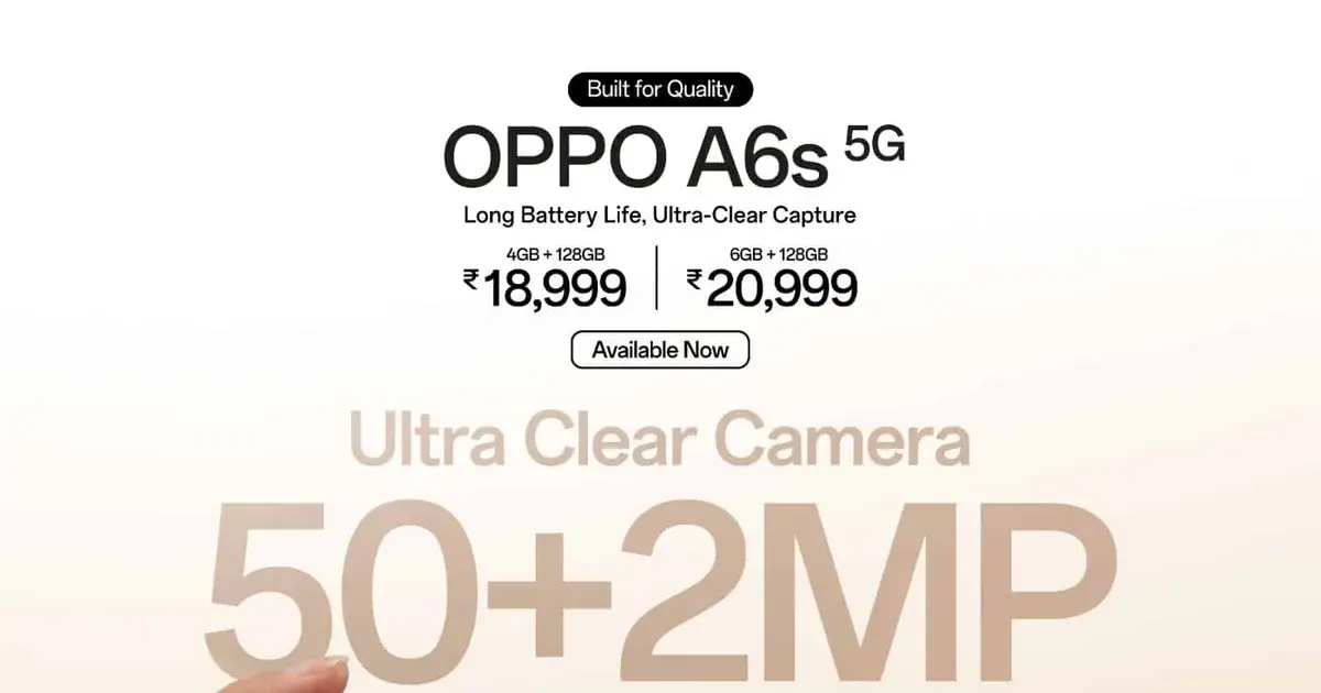 oppo a6s 5g — IN news