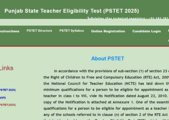 pstet admit card 2026 — IN news