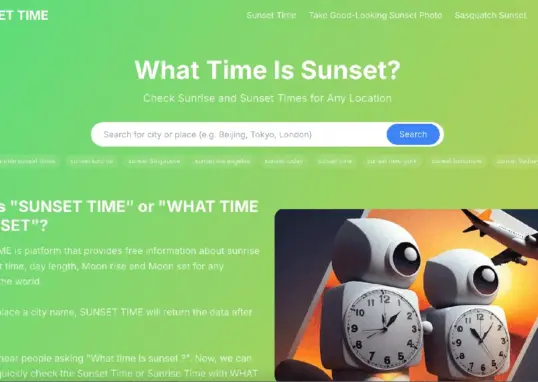 sunset today — IN news