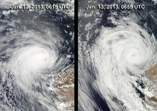 tropical cyclone narelle red sky — IN news