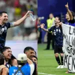 Argentina risk FIFA punishment after Falkland Islands banner during England win celebrations
