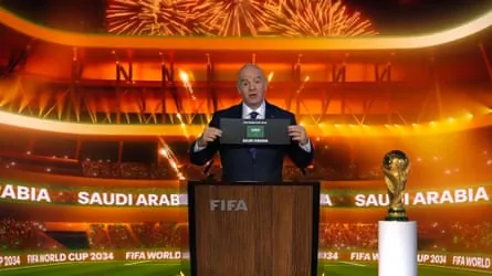 Gianni Infantino announces Saudi Arabia as the 2034 World Cup hosts